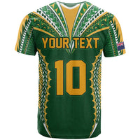 Custom Cook Islands Rugby League T Shirt Tatau Tribal Pattern-Special Edition Green Color