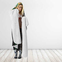 Custom Cook Islands Rugby League Hooded Blanket Tatau Tribal Pattern-Special Edition Black Color