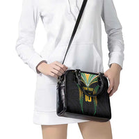 Custom Cook Islands Rugby League Shoulder Handbag Tatau Tribal Pattern-Special Edition Black Color