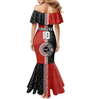 Custom Tonga and New Zealand Rugby Family Matching Mermaid Dress and Hawaiian Shirt Maori Mix Ngatu Pattern LT03 - Polynesian Pride
