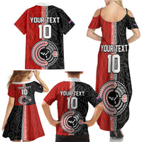 Custom Tonga and New Zealand Rugby Family Matching Summer Maxi Dress and Hawaiian Shirt Maori Mix Ngatu Pattern LT03 - Polynesian Pride