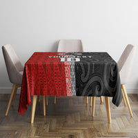 Custom Tonga and New Zealand Rugby Tablecloth Maori Mix Ngatu Pattern