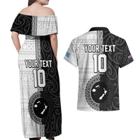 Custom Fiji and New Zealand Rugby Couples Matching Off Shoulder Maxi Dress and Hawaiian Shirt Tapa Mix Maori Pattern LT03 - Polynesian Pride