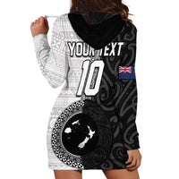 Custom Fiji and New Zealand Rugby Hoodie Dress Tapa Mix Maori Pattern LT03 - Polynesian Pride