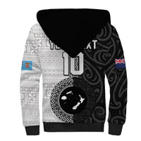 Custom Fiji and New Zealand Rugby Sherpa Hoodie Tapa Mix Maori Pattern LT03 - Polynesian Pride
