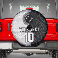 Custom Fiji and New Zealand Rugby Spare Tire Cover Tapa Mix Maori Pattern LT03 - Polynesian Pride