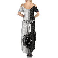 Custom Fiji and New Zealand Rugby Summer Maxi Dress Tapa Mix Maori Pattern LT03 - Polynesian Pride