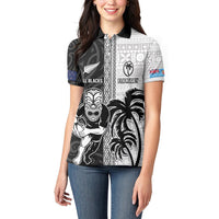Custom Fiji and New Zealand Rugby Women Polo Shirt Tapa Mix Maori Pattern LT03 - Polynesian Pride