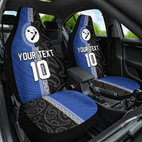 Custom Samoa and New Zealand Rugby Car Seat Cover Teuila Samoan and Maori Warrior LT03 One Size Black - Polynesian Pride