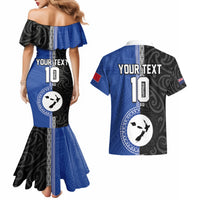 Custom Samoa and New Zealand Rugby Couples Matching Mermaid Dress and Hawaiian Shirt Teuila Samoan and Maori Warrior LT03 - Polynesian Pride
