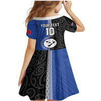 Custom Samoa and New Zealand Rugby Family Matching Mermaid Dress and Hawaiian Shirt Teuila Samoan and Maori Warrior LT03 - Polynesian Pride