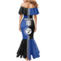 Custom Samoa and New Zealand Rugby Family Matching Mermaid Dress and Hawaiian Shirt Teuila Samoan and Maori Warrior LT03 - Polynesian Pride