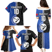 Custom Samoa and New Zealand Rugby Family Matching Puletasi and Hawaiian Shirt Teuila Samoan and Maori Warrior LT03 - Polynesian Pride