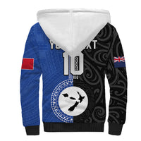 Custom Samoa and New Zealand Rugby Sherpa Hoodie Teuila Samoan and Maori Warrior LT03 - Polynesian Pride