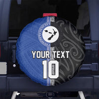 Custom Samoa and New Zealand Rugby Spare Tire Cover Teuila Samoan and Maori Warrior LT03 - Polynesian Pride