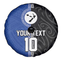Custom Samoa and New Zealand Rugby Spare Tire Cover Teuila Samoan and Maori Warrior LT03 - Polynesian Pride