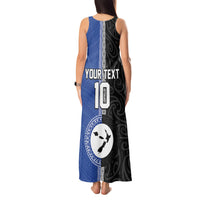 Custom Samoa and New Zealand Rugby Tank Maxi Dress Teuila Samoan and Maori Warrior LT03 - Polynesian Pride