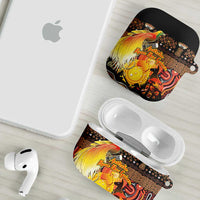 Australia and Papua New Guinea Together AirPods Case Kangaroo Aboriginal Art and Bird-of-paradise Oro Tribal Motifs LT03 - Polynesian Pride