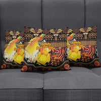 Australia and Papua New Guinea Together Pillow Cover Kangaroo Aboriginal Art and Bird-of-paradise Oro Tribal Motifs LT03 - Polynesian Pride