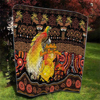 Australia and Papua New Guinea Together Quilt Kangaroo Aboriginal Art and Bird-of-paradise Oro Tribal Motifs LT03 - Polynesian Pride