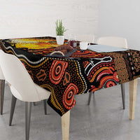 Australia and Papua New Guinea Together Tablecloth Kangaroo Aboriginal Art and Bird-of-paradise Oro Tribal Motifs LT03 - Polynesian Pride
