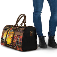 Australia and Papua New Guinea Together Travel Bag Kangaroo Aboriginal Art and Bird-of-paradise Oro Tribal Motifs LT03 - Polynesian Pride