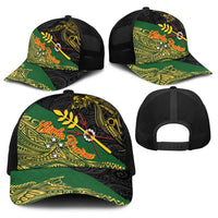 Chimpu Province Papua New Guinea Baseball Net Cap Bird-of-paradise Art Tattoo and Melanesian Motifs LT03 - Polynesian Pride