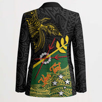 Personalized Chimpu Province Papua New Guinea Blazer Bird-of-paradise Art Tattoo and Melanesian Motifs LT03 - Polynesian Pride