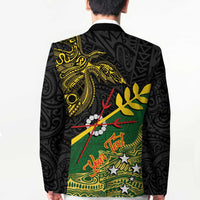 Personalized Chimpu Province Papua New Guinea Blazer Bird-of-paradise Art Tattoo and Melanesian Motifs LT03 - Polynesian Pride