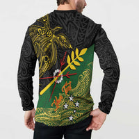 Personalized Chimpu Province Papua New Guinea Button Sweatshirt Bird-of-paradise Art Tattoo and Melanesian Motifs - Polynesian Pride