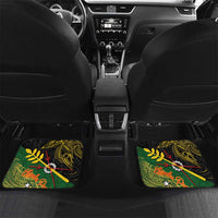Personalized Chimpu Province Papua New Guinea Car Mats Bird-of-paradise Art Tattoo and Melanesian Motifs LT03 Set 2pcs - Back Black - Polynesian Pride