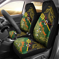 Chimpu Province Papua New Guinea Car Seat Cover Bird-of-paradise Art Tattoo and Melanesian Motifs LT03 - Polynesian Pride