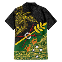 Personalized Chimpu Province Papua New Guinea Family Matching Off Shoulder Short Dress and Hawaiian Shirt Bird-of-paradise Art Tattoo and Melanesian Motifs - Polynesian Pride