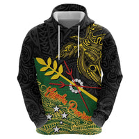 Personalized Chimpu Province Papua New Guinea Hoodie Bird-of-paradise Art Tattoo and Melanesian Motifs LT03 - Polynesian Pride