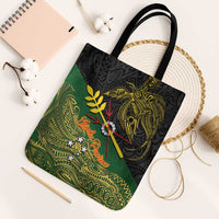 Chimpu Province Papua New Guinea Tote Bag Bird-of-paradise Art Tattoo and Melanesian Motifs LT03 Black Strap One Size Black - Polynesian Pride