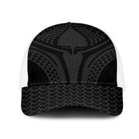Hawaiian Kakau Art Tattoos Aquaman Style Mesh Trucker Cap Black Version - Polynesian Pride