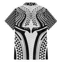 Hawaiian Kakau Art Tattoos Aquaman Style Family Matching Off The Shoulder Long Sleeve Dress and Hawaiian Shirt White Version LT03 - Polynesian Pride
