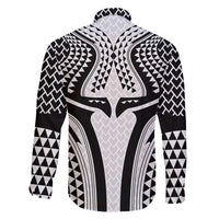 Hawaiian Kakau Art Tattoos Aquaman Style Family Matching Tank Maxi Dress and Hawaiian Shirt White Version LT03 - Polynesian Pride