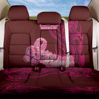 Polynesia Breast Cancer Back Car Seat Cover Butterfly and Flowers Ribbon Maori Tattoo Ethnic Red Style LT03 One Size Red - Polynesian Pride