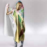 Aloha Turtle Family on The Beach Hooded Blanket with Hawaiian Colorful Plumeria LT03 - Polynesian Pride
