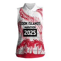 Cook Islands Marathon 2025-Pursuit in Paradise Women Sleeveless Polo Shirt Red Color LT03 Female Red - Polynesian Pride
