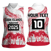 Cook Islands Marathon 2025-Pursuit in Paradise Women Sleeveless Polo Shirt Red Color LT03 - Polynesian Pride