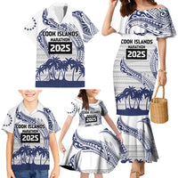Cook Islands Marathon 2025-Pursuit in Paradise Family Matching Mermaid Dress and Hawaiian Shirt Blue Color LT03 - Polynesian Pride