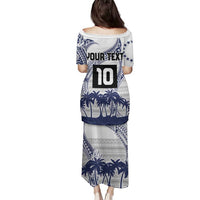 Cook Islands Marathon 2025-Pursuit in Paradise Family Matching Puletasi and Hawaiian Shirt Blue Color LT03 - Polynesian Pride