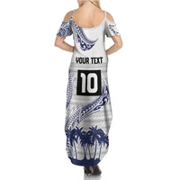 Cook Islands Marathon 2025-Pursuit in Paradise Family Matching Summer Maxi Dress and Hawaiian Shirt Blue Color LT03 - Polynesian Pride