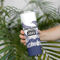 Cook Islands Marathon 2025-Pursuit in Paradise Skinny Tumbler Blue Color LT03 - Polynesian Pride