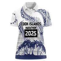 Cook Islands Marathon 2025-Pursuit in Paradise Women Polo Shirt Blue Color