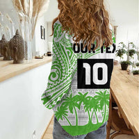 Cook Islands Marathon 2025-Pursuit in Paradise Women Casual Shirt Green Color LT03 - Polynesian Pride