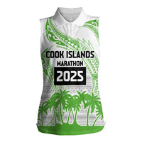 Cook Islands Marathon 2025-Pursuit in Paradise Women Sleeveless Polo Shirt Green Color LT03 Female Green - Polynesian Pride