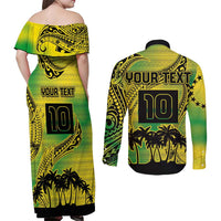 Cook Islands Marathon 2025-Pursuit in Paradise Couples Matching Off Shoulder Maxi Dress and Long Sleeve Button Shirt Special Edition LT03 - Polynesian Pride